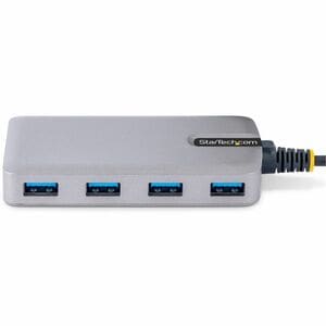 StarTech.com 4-Port USB-C Hub, 5Gbps, Bus Powered, 4x USB-A Ports, Optional Auxiliary Power, Portable USB Type-C Hub, 1ft/
