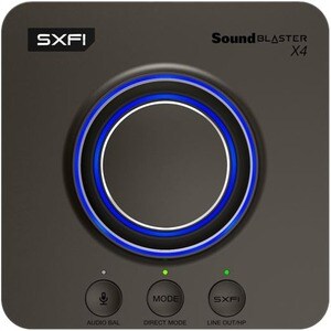Sound Blaster X4 External Sound Box - 24 bit DAC Data Width - 7.1 Sound Channels - External - USB Type C - 3 Byte 192 kHz 