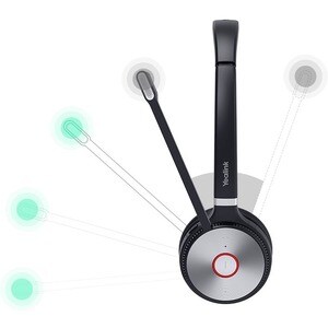Yealink WH62 Dual UC Wireless Over-the-head Stereo Headset - Binaural - Supra-aural - 16000 cm - DECT CAT-iq - 32 Ohm - 20