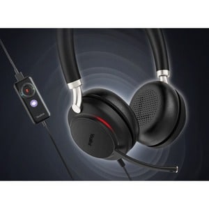 Yealink Premium UH38 Wired/Wireless Over-the-head Stereo Headset - Black - Binaural - Ear-cup - 1000 cm - Bluetooth - 32 O