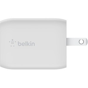 Belkin BoostCharge Pro Dual USB-C GaN Wall Charger with PPS 65W Laptop Chromebook Charging - Power Adapter - 65 W