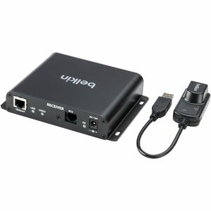 Belkin Extender Receiver Copper CAT6 - Universal Video - 4K - 3840 x 2160 Maximum Video Resolution x Network (RJ-45) x USB