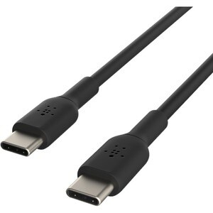 Belkin USB-C to USB-C Cable (2m / 6.6ft, Black) - 2.01 m USB-C Data Transfer Cable for Smartphone, Tablet, Notebook, AirPo