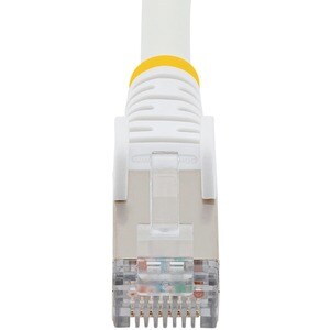 StarTech.com 2m CAT6a Ethernet Cable, White Low Smoke Zero Halogen (LSZH) 10 GbE 100W PoE S/FTP Snagless RJ-45 Network Pat