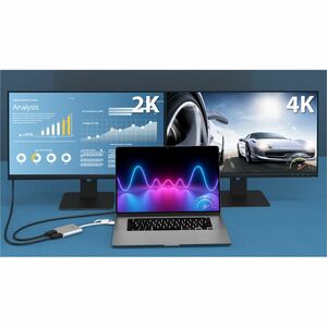 j5create JCA365-N A/V Adapter - 1 - 1 x USB 3.1 Type C - Male, 1 x USB Type C - Female, 1 x USB Type A - Male - 2 x HDMI 2