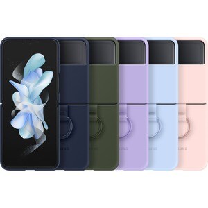 Samsung Carrying Case Samsung Galaxy Z Flip4 Smartphone - Pink - Silicone Body - Ring