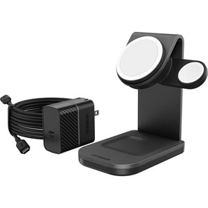 OtterBox 3-in-1 Charging Station With MagSafe - MFI Approved, (15W) - 5 V DC, 9 V DC, 12 V DC Input - Input connectors: US