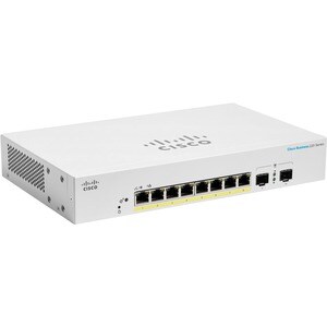 Cisco Switch CBS220 Administrable Smart Capa 2, 8 puertos Gigabit Ethernet, PoE+ con 65W totales, 2 Puertos SFP (2x1G), el