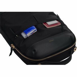 Targus Newport TSB945 便携包 (背包) 用于 32.8 cm (12.9") 到 38.1 cm (15") Apple iPad Pro 笔记本电脑, 平板, 旅行必备 - 黑 - 防水, 耐候 - 人造革 Body -