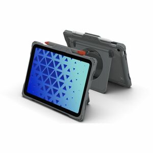 MAXCases Shield Extreme-X2-H with Hand Strap for iPad 10 10.9" (2022) (Black Bezel-Gray Case) - Shock Resistant, Drop Resi