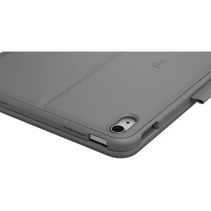 Logitech Slim Folio Keyboard/Cover Case (Folio) Apple iPad (10th Generation) Tablet - Oxford Gray - Bump Resistant, Scratc