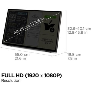 ViewSonic TD2465 24.0" Class LCD Touchscreen Monitor - 16:9 - 7 ms - 60.5 cm (23.8") Viewable - Projected Capacitive - 10 