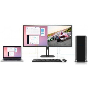 AOC U34V5C/BK 34" Class WQHD Gaming LCD Monitor - 21:9 - Matte Black - 86.4 cm (34") Viewable - Vertical Alignment (VA) - 