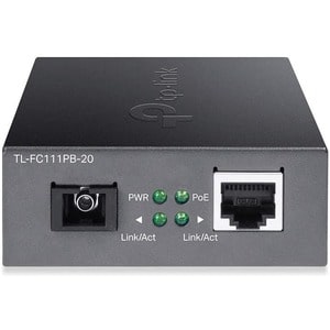 TP-Link TL-FC111PB-20 Transceiver/Media Converter - 2 Port(s)Network (RJ-45) - 1 x PoE (RJ-45) Ports - 1 x SC - Duplex SC 