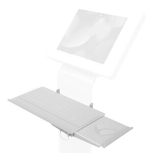 CTA Digital Add-On Keyboard Tray for ADD-PARAFSW (White) - 8.3" Width x 1.2" Depth - White - Metal