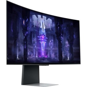 Samsung Odyssey G8 S34BG850SU 86,4 cm (34 Zoll) UW-QHD Gekrümmter Bildschirm Gaming-OLED-Monitor - 21:9 Format - Silber - 
