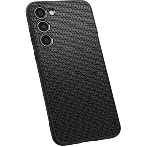 Spigen Liquid Air Case for Samsung Galaxy S23 Smartphone - Matte Textured, Geometric Design - Matte Black - Anti-slip, Dro