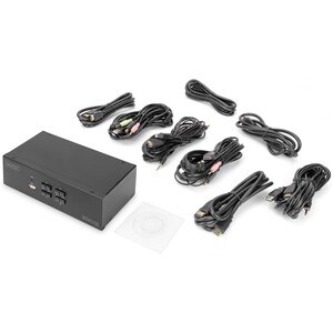 Digitus KVM-Switch, 4-Port, Dual-Display, 4K, HDMI®. Tastatur Porttyp: USB, Maus-Porttyp: USB, Video Porttyp: HDMI. HD-Typ