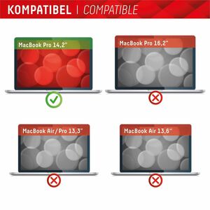 Displex 3H Gehärtetes Glas Blickschutzfilter - für 36,1 cm (14,2 Zoll) LCD MacBook Pro - Blaulicht-Reduzierung - Kratzfest
