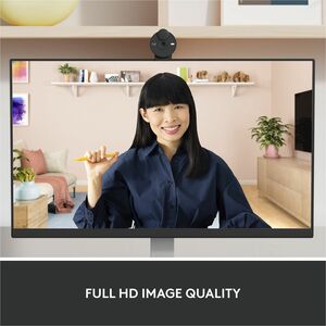 Logitech Brio 305 Full HD 1080P Webcam with Privacy Shutter, Mono Noise Reduction Mics, USB-C, Auto Light Correction - 192