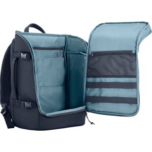 HP Travel Carrying Case (Backpack) for 39.6 cm (15.6") Notebook, Travel Essential - Blue, Grey - Plastic Exterior Material