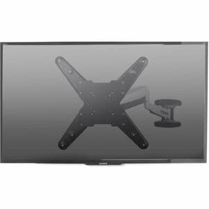 StarTech.com Wandhalterung für TV, Flachbildschirm, Gekrümmte Bildschirmanzeige - Schwarz, Silber - Höhenverstellbar - 1 U