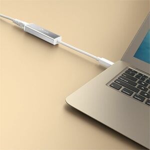j5create JUE130-N Adaptador Gigabit Ethernet para MacBook - 10/100/1000Base-T - Prata - USB 3.0 Tipo A - 1000 Mbit/s Taxa 