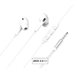 Auricular Bigben Force Play Cableado Intrauricular Estéreo - Blanco - Biauricular - Intrauditivo - 16 Ohm - 20 Hz a 20 kHz