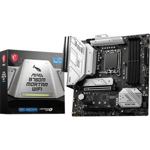 MSI MAG B760M MORTAR WIFI Gaming Desktop Motherboard - Intel B760 Chipset - Socket LGA-1700 - Micro ATX - Core, Pentium Go