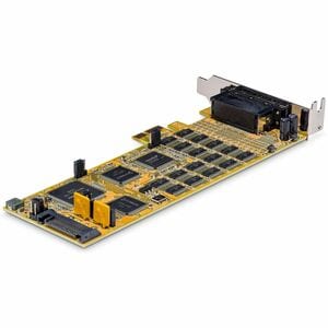 StarTech.com Multiport Serial Adapter - Yellow - TAA Compliant - PCI Express x1 - 16 x DB-9 RS-232 - Serial - 921.60 kbit/