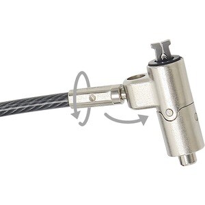 Dicota Nano Cable Lock For Notebook, Projector, Printer - 2 m Cable - Keyed Lock - Silver - Zinc Alloy - For Notebook, Pro