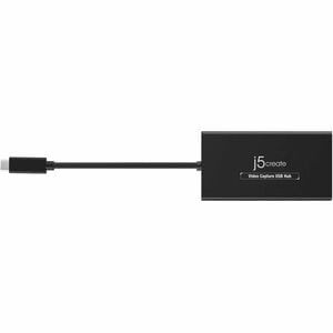j5create JVA01 Video Capturing Device - Black - Functions: Video Streaming, Video Capturing - USB 3.2 Type C - 3840 x 2160