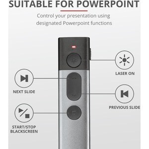 Trust Kazun Pointer - Funkfrequenz - USB 2.0 - 4 Taste(n) - Kabellos - 2,40 GHz - Symmetrisch