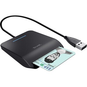 Trust Primo Kontakt Smartcard-Lesegerät - Schwarz - KabelUSB 2.0 Typ A