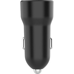 4XEM Dual USB Car Charger Adapter A/C - Black - 1 Pack - 20 W - 12 V DC, 24 V DC Input - 5 V DC/3.40 A, 9 V DC, 12 V DC Ou