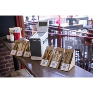 Brother TD-2125N Desktop Direct Thermal Printer - Monochrome - Label/Receipt Print - USB - Serial - 60.96 mm (2.40") Print