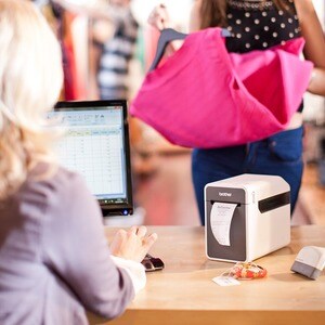 Brother TD-2125NWB Desktop Direct Thermal Printer - Monochrome - Label/Receipt Print - USB - Serial - Bluetooth - Wireless