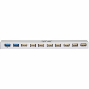 Tripp Lite series U360-010C-2X3 USB Hub - USB 3.0 Micro-B - External - White - 10 Total USB Port(s) - 8 USB 2.0 Port(s) - 