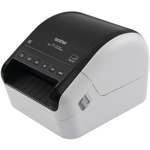 Brother QL-1110NWBC Desktop Direct Thermal Printer - Monochrome - Label Print - Ethernet - USB - Bluetooth - White, Glossy