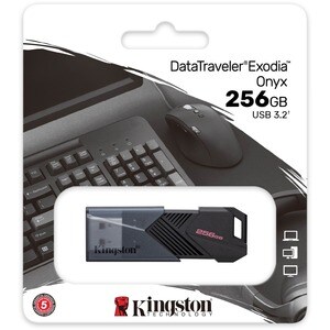 Pen Drive Kingston DataTraveler Exodia DTXON - 256 GB - USB 3.2 (Gen. 1) Tipo A - Nero opaco