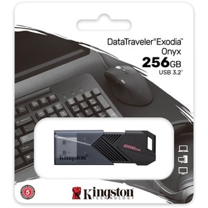 Kingston DataTraveler Exodia DTXON 256 GB USB 3.2 (Gen 1) Type A Flash Drive - Matte Black