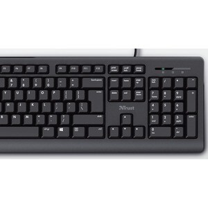 Trust Primo Keyboard - Cable Connectivity - USB 2.0 Type A Interface - Portuguese - Black - Membrane Keyswitch - 104 Key(s