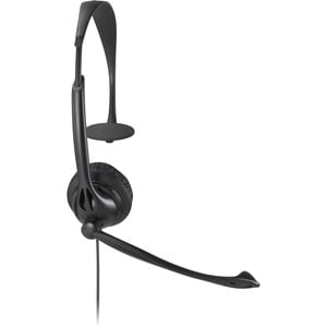 Kensington K80100WW Wired Over-the-head Mono Headset - Black - Monaural - Ear-cup - 182.9 cm Cable - Omni-directional, Noi