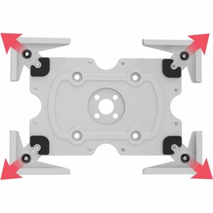CTA Digital Sleek Universal Holder for 9.7 -12.9" Tablets (White) - 6.8" Height x 9.5" Width x 0.9" Depth - White - 1