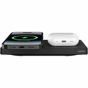 Belkin BoostCharge Pro 2-in-1 Wireless Charging Pad with MagSafe 15W - Fast Charging, LED Indicator, MagSafe Technology