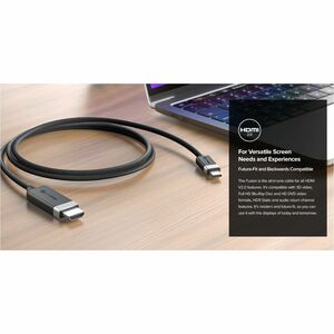 Alogic Fusion 1 m HDMI/USB-C AV/Data Transfer Cable - 1 - Cable for PC, Notebook, TV, Projector - First End: 1 x USB Type 
