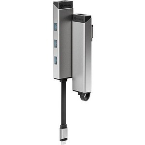 Alogic USB/Ethernet Combo Hub - USB 3.2 Gen 1 (3.1 Gen 1) Type-C - Portable - Space Gray - 3 Total USB Port(s)1 Network (R