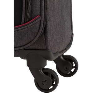 SwissGear SWA5975422146 Travel/Luggage Case (Roller) for 16" Notebook - Heather Gray, Black - Polyester Body - Handle - 16
