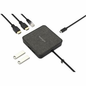 Kensington MD120U4 USB4 Docking Station for Monitor, Notebook, Tablet - 100 W - Black - Portable - 2 Displays Supported - 