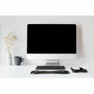 Kensington DuO Gel Wave Keyboard Wrist Rest - 3.62"" (91.95 mm) Width - Black/Black - Gel - Keyboard - 1